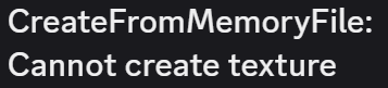Cannot Create Texture